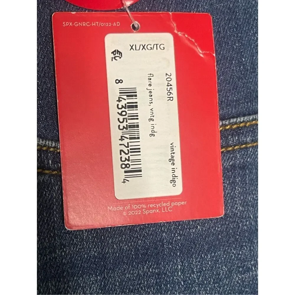 NWT Spanx Flare Jeans Vintage Indigo Women’s Size XL